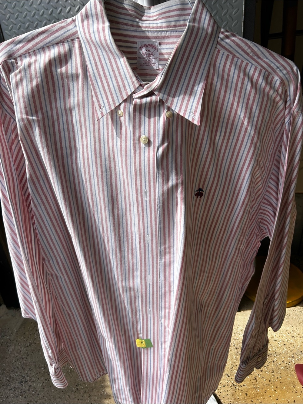 Brooks Brothers Pink & White Striped Button-Down Shirt
